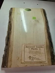 New Walnut Hollow Farm Basswood Country Plank With Bark #3510 13" X 9". Fixed Price $13.99.