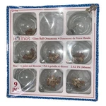 8 Darice Country Clear Glass Ornaments 2.7" Xmas Balls Boxed Crafts Filled!. Fixed Price $27.40.