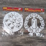 Vtg Flomo Unlimited Oversized Christmas Hanging Ornament White Glitter 2 Nos. Fixed Price $12.76.