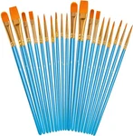 Creative 20-PIECE Paintbrush Set For Acrylic, Gouache, And Face Painting Fun!. Fixed Price $9.99.