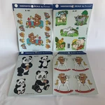 Vintage Hand Painted Decals Decoral Childrens Teddy Bears Panda Farm Animals Lot. Fixed Price $30.30.