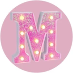Foaky Led Lights Sign Up Pink Letters Glitter Alphabet M,. Fixed Price $19.99.