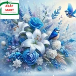 Wslwxshm Art Painting Kits For Adults Flower, Round Full Drill. Fixed Price $12.20.