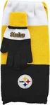 Tri-color Scarf And Glove Gift Set Steelers. Fixed Price $35.99.