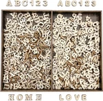 592 Pieces 1/2 Inch Mini Wooden Alphabet Letters And Unfinished Numbers Wit. Fixed Price $25.97.