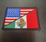 American / Mexican Flag Patch 3.5" 2.25". Fixed Price $5.99.
