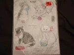 Vintage Hand Painted Decal By Decoral A-127 Cats Kittens Decoupage Crafts. Fixed Price $5.00.