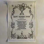 Picture To Paint Tri-chem Artex Happy Birthday Award Whole Year Nicer 13X19. Fixed Price $24.95.