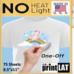 No Heat Ink Jet Transfer Paper For Light Fabrics 8.5"X11" 75 Sheets. Fixed Price $99.99.