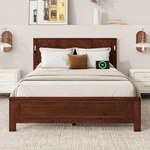 Queen Size Bed With Tall-panel Headboard & Footboard, Built-in Led Lights, Usb C. Fixed Price $403.51.