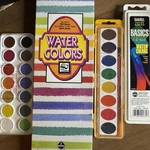 Water Color Paint Lot Loew Cornell Binney Smith Angora Liquitex Artist Vtg. Fixed Price $25.00.