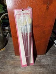 Atlas Brush #100 Red Craftint Bristle Flat Set 10/0, 2, 1/4". Fixed Price $5.00.
