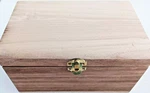 New Darice Unfinished Wood Craft Box With Clasp Size 8 1/4"X5 1/2"X4. Fixed Price $9.67.