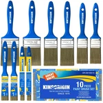 Kingorigin Paint Brush Set, 10 0.5", 1", 1.5", 2", 2.5 Pack, Multi-size. Fixed Price $17.57.
