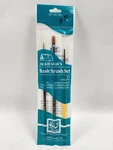 Loew Cornell Jackie Shaws Basic Brush Set Golden Taklon White Nylon Liner #1119. Fixed Price $6.95.