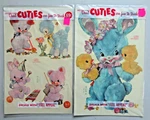 Cuties Meyercord Fuzzy Animals Vtg Flocked Decals Sensory Wall Decor Set Of 2. Fixed Price $29.99.
