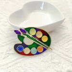 1PC Creative Paint Palette Brooch Enamel Artist Pin Niche Design. Fixed Price $10.66.