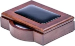 Walnut And Leather Memo Pad Holder, 4-INCH By 6-INCH. Fixed Price $71.06.