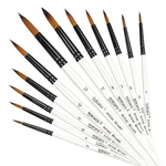 Dainayw 12 Pcs Round Paint Brushes Set, Artist For Acrylic Watercolor Oil. Fixed Price $14.44.