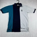 Vintage Mickey Mouse Walt Disney Golfing Mens Small Tri-color Polo. Fixed Price $8.27.