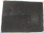 Vintage Tri Chem Picture To Paint Felt Usa Poster Black Velvet Tree Lily Pads. Fixed Price $14.95.