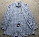 Shaquille O'neal Xlg Dress Shirt Mens Big Fit 2XL Multi Plaid Stretch Button Up. Fixed Price $20.57.