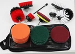 Auto Detail Brush Set For Fabric/rims 17PIECE Kit Wh+red Free Expedited Shipping. Fixed Price $20.99.