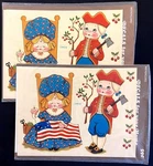 Nip Lot 2 Meyercord Decal 1540-D Betsy Ross George Washington Patriotic Vintage. Fixed Price $14.99.