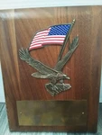 American Walnut Eagle & Flag Award Plaque (8"X10.5") W/ Large Casting. Fixed Price $79.98.