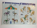 Decals Hand Painted Lot Of 2 Vtg 1983 Decorcal Carousel Horses A-98 & Pony A-57. Fixed Price $19.99.