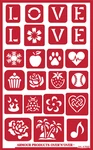 Love Symbols Glass Etching Stencils Fun Icon Design Ideas Reusable Armour. Fixed Price $8.99.