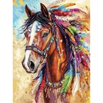 Domrom Horse Diamond Painting Kits For Adults, 12X16 Inches, WX10376. Fixed Price $16.99.