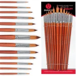 13 Pcs Professional Artist Round Paint Brush Set, Nylon Watercolor Acrylic Oil. Fixed Price $25.50.
