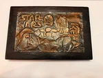 Star Wars Wooden Plaque With Hammered Copper Image On 11 X 7.5 See Details. Fixed Price $54.99.