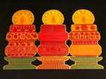 Vintage Hallmark Christmas Card Tri-fold Candle Embossed Unused Nos W/ Envelope. Fixed Price $12.99.