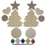 10 Ball & Star Unfinished Wooden Shapes Craft Cutouts Diy Unpainted 3D Plaques. Fixed Price $7.39.