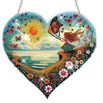 Diamond Hanging Kits For Adults Kids, Beach Heart Shape,. Fixed Price $14.99.
