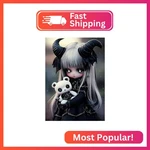 Heibago Gothic Diamond Art Kits For Adults, 5D Full Drill Round Halloween Painti. Fixed Price $10.09.