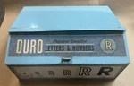 Duro Co Sign Maker Letter & Number Decals Blue Metal Vintage Store Display. Fixed Price $127.99.