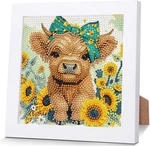 Wemeon Diamond Art Painting Kits For Kids With 7X7 Frame , COW01. Fixed Price $22.02.