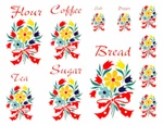 Vintage Image Retro Spice Canister Or Plain Flower Label Waterslide Decals KI389. Fixed Price $13.99.