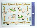 1992 Decorcal Handpainted Decals Pigs Flowers. Fixed Price $5.24.