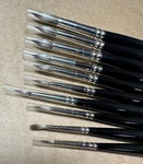 10X Pack Lot Raphael Kevrin Plus Long Handle Filbert Brushes 867 Sizes 2-20. Fixed Price $153.99.