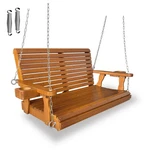 4FT Wooden Porch W/cup Holders, 2-SEAT Outdoor Hanging Swing, Extra Large. Fixed Price $208.99.