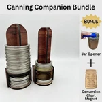 Wooden Mason Jar Lid Organizer Bundle - Regular & Wide Mouth Holders + Opener. Fixed Price $42.00.