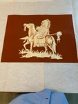 Vtg Tri-chem Suede Picture To Paint 2928 Proud Warrior Chief On Horseback. Fixed Price $24.50.