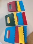 Plastic Paint Scrapers Roylco Student Decorative Patterns/ Of 3, (4 Set). Fixed Price $12.50.