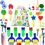 Kids Art & Craft Painting Drawing Tools Mini Flower Sponge Brush Set Fun Kits.... Fixed Price $21.41.