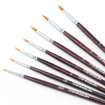 Transon Small Detail Brushes 7PCS For Model Painting Round, Brown. Fixed Price $13.99.