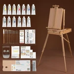 Oil Painting Set 7X100ML Tubes Easel Brushes Canvas Supplies Meeden French. Fixed Price $299.99.
